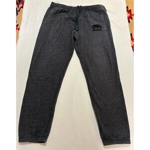 Roots Salt & Pepper Sweatpants Mens XL Gray Fleece Joggers Drawstring Logo